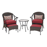 Mainstays Skylar Glen Comfort Outdoor Patio Furniture 5 Piece Chat Set
