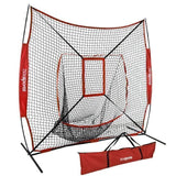 Softball Practice Hitting Training Aid Baseball Net W/Bag, 7'Ã7'