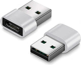 USB C To USB Adapters Type C Charger To USB Convertor, 2-pack