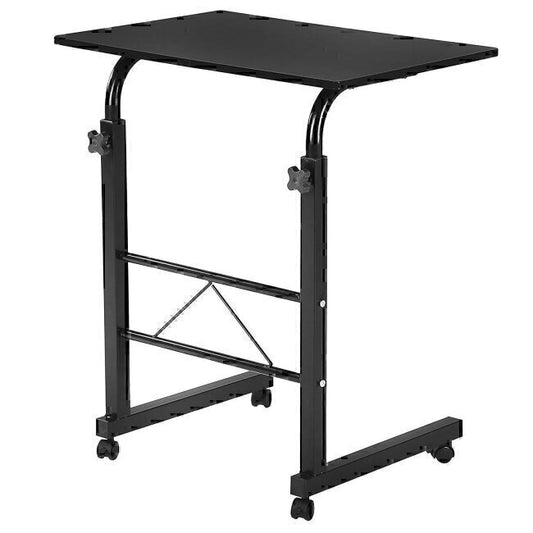 Rolling Side Table Stand Height Adjustable Computer Desk Sofa Bed Tray
