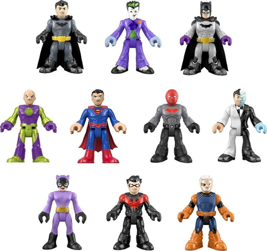 Super Friends Batman Figure Set Hero Figures, (10 Figure Set)
