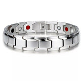 Bracelet Therapeutic Energy Healing Magnetic Bracelet, Silver