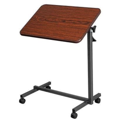 Overbed Table Height Adjustable Bedside Hospital Rolling Table