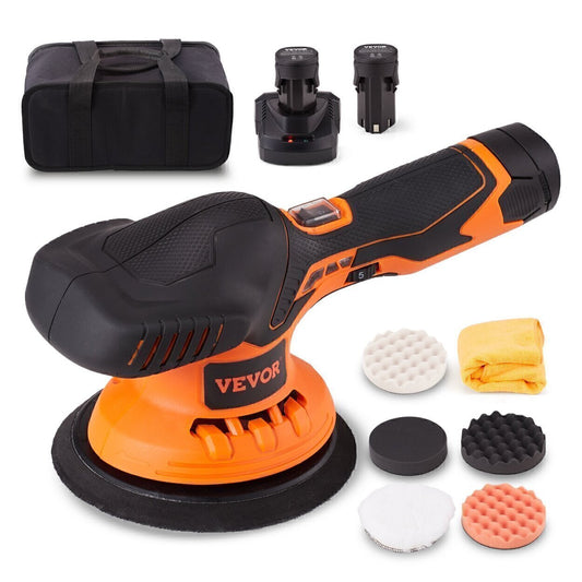VEVOR Polisher Cordless 2-Battery Dual Action Polishing Machine