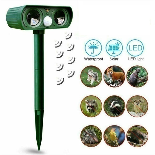 Ultrasonic Waterproof Solar Power Pest Animal Motion Sensor Repeller