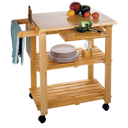 Mario Kitchen Workable Surface Two Shelves Storage Utility Cart