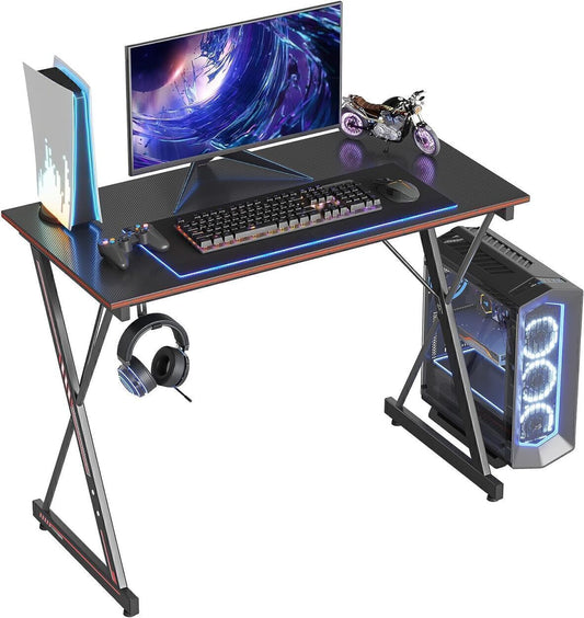 Gaming Desk 32"W PC Computer Gamer Workstation Home Office Desk Table