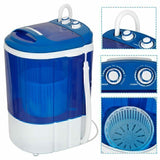 9lbs Portable Compact Washing Spinning Machine Gravity Drain Pump Hose