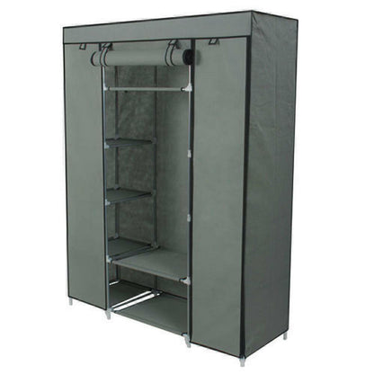 Portable Closet Storage Organizer Clothes Wardrobe Rack Shelves