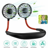 Portable USB Neck Fan Foldable 3 speeds Sport Hanging Cooling Mini Fan