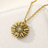 Necklace Jewelry You Are My Sunshine Boho Sunflower Women Gift Pendant
