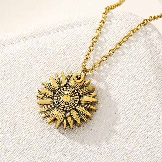 Necklace Jewelry You Are My Sunshine Boho Sunflower Women Gift Pendant
