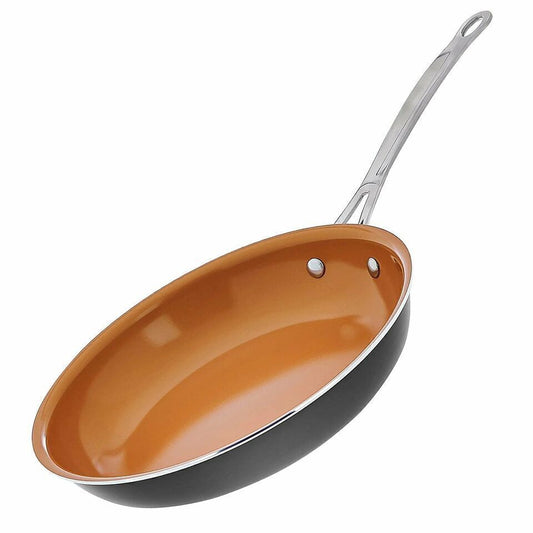 Nonstick Fry Pan Titanium Ceramic Copper Coating Skillet, 9.5 in