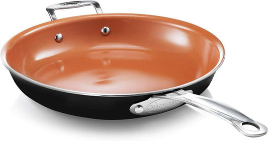 Gotham Steel Nonstick Ceramic Copper Coating Fry Pan, 12.5"