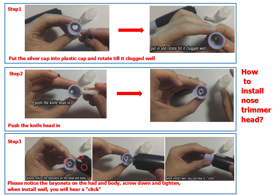Electric Nose Ear Hair Trimmer Eyebrow Shaver Clipper Groomer