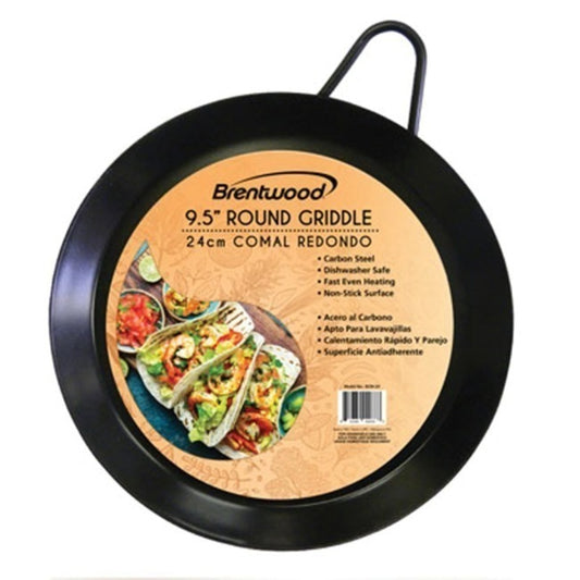 Brentwood Appliances Carbon Steel Non-stick Comal Griddle (9.5-inch)