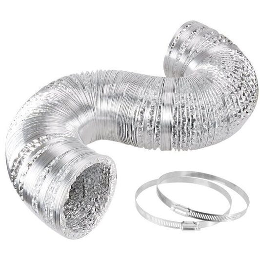 iPower 10 In x 25 Ft Non-insulated Flex Air Aluminum Ducting Vent Hose
