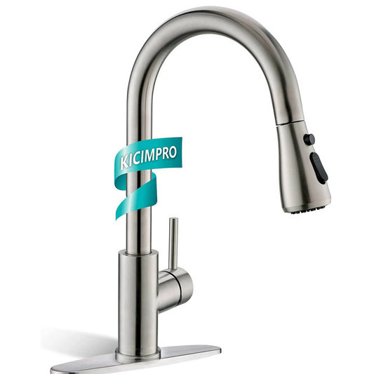 Kitchen Faucet Nickel Sink Pull Out Mixer Tap Single Handle Sprayer