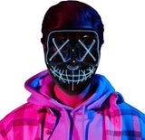 Halloween Purge Mask Led Light Up Voice-Activated Scary Halloween Mask