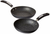 Set Of 2 Nonstick Fry Pans, 8" And 9.5" with Bakelite Handles, Black