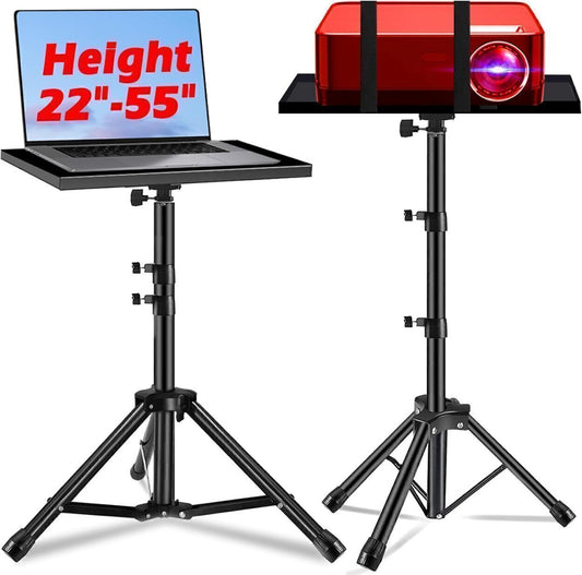 Tripod Stand Projector Laptop 22"-55" Height W/Rotating Tray