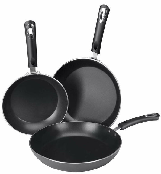 Frying Pan Set 3-Piece Aluminum Nonstick Frying Pan, 8"-9.5"- 11"