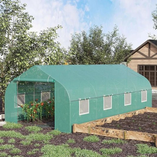 Greenhouse Large Walk-In Warm 8 Windows Plant Gardening Green House