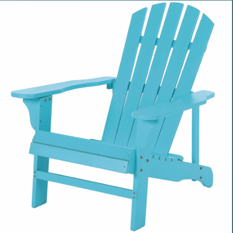 Classic Hardwood Outdoors Relaxing Adirondack Fanned Plank Back Chair