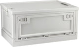 Foldable Storage Bin Plastic Organizer Container 45L Box, Grey