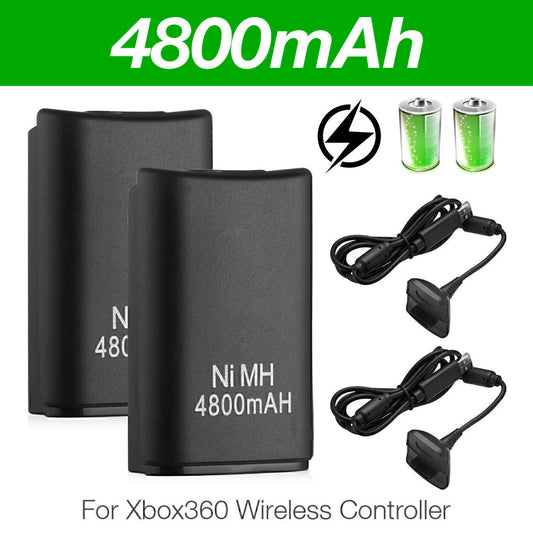 Wireless Xbox 360 Game Controller Battery 4800mAh Battery, Set Of 2