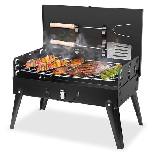 NewHome Portable Charcoal Grill Outdoor Picnics Foldable Barbecue