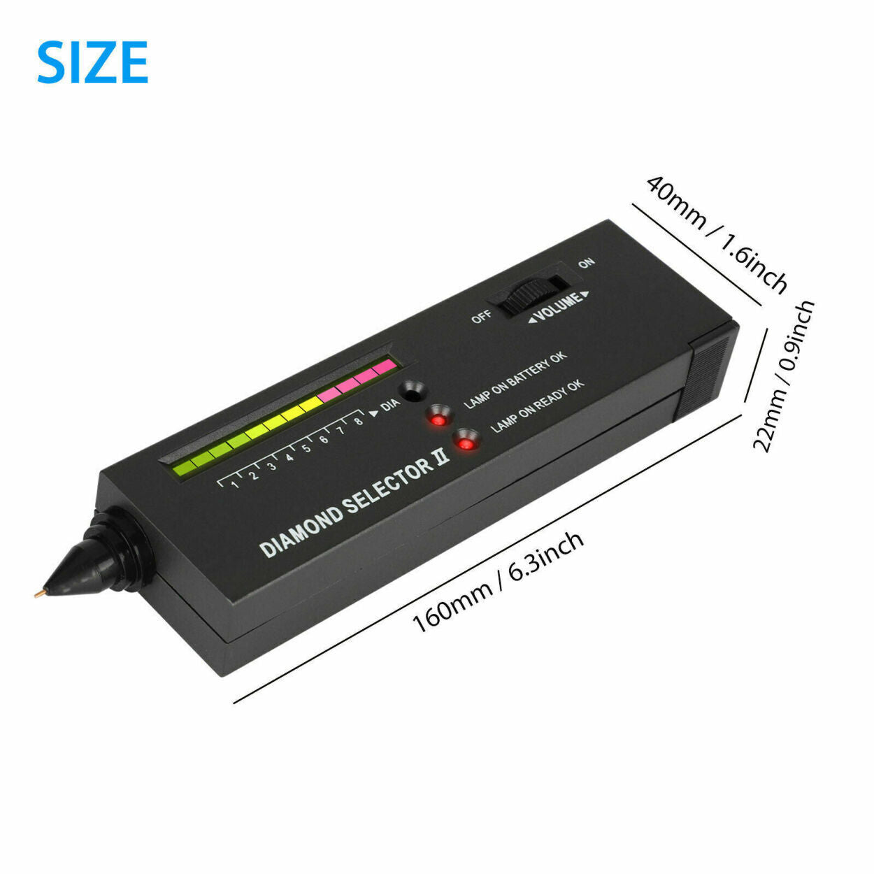 Portable Diamond Tester Selector Illuminated Jewelry Testing Tool Kit