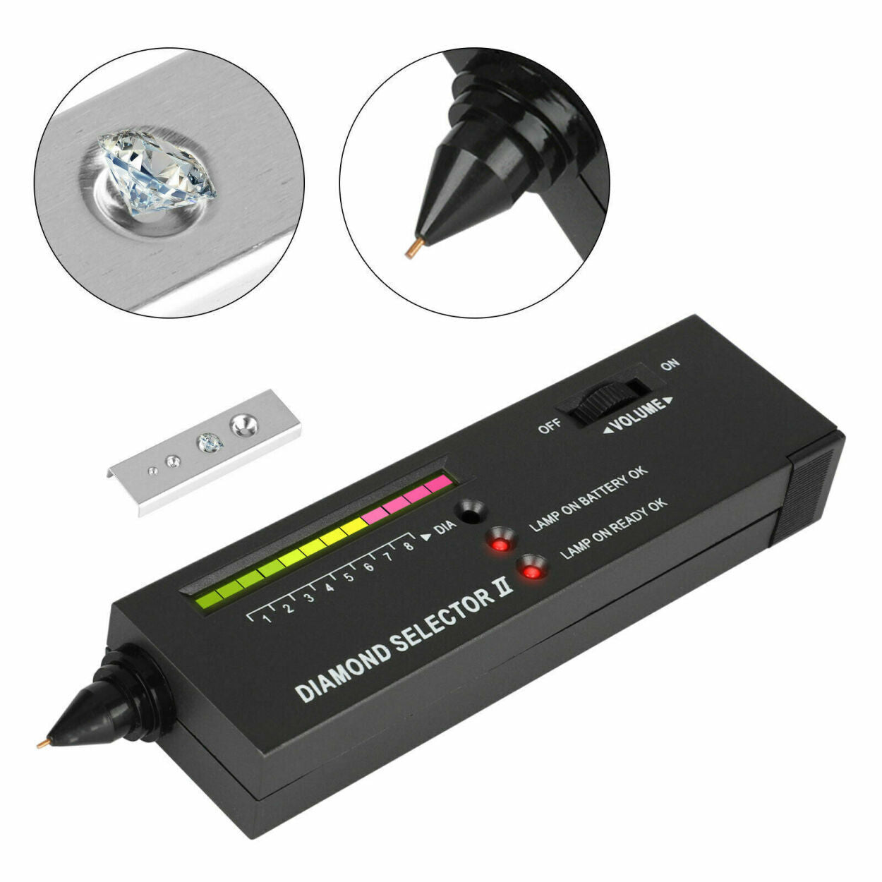 Portable Diamond Tester Selector Illuminated Jewelry Testing Tool Kit