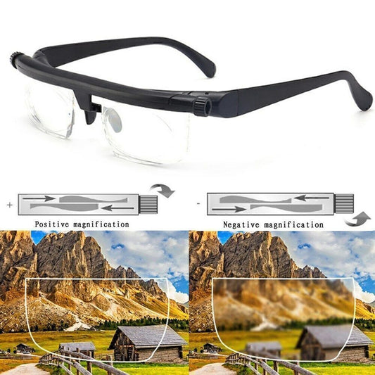 Dial Adjustable Glasses Variable Focus Reading Best Vision Eyeglasses