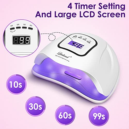 Liteland Drying Nail 150W LED Nail Lamp Gel Polish Curing, White