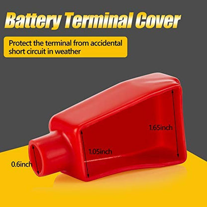 Battery Terminal Insulating Protector Battery Cable Covers Cap, 2pcs