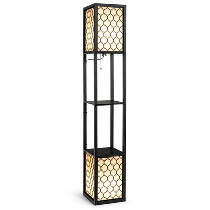 Modern Floor Lamp Shelf Storage Freestanding Two Switch Control
