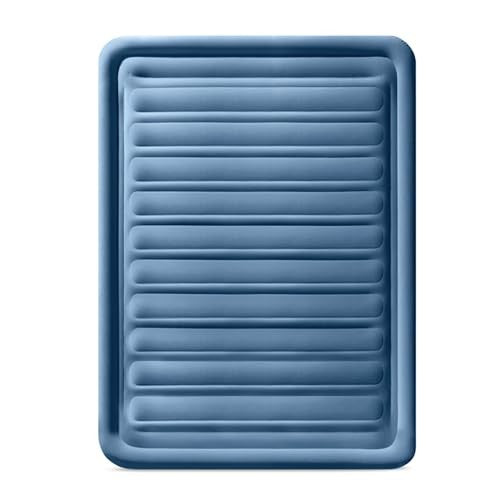 Air Mattress Durable Fiber-Tech Built-in Electric Pump 22"H-Queen