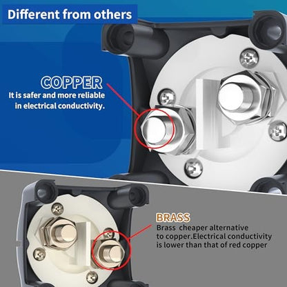 Battery Disconnect Switch 12V-48V Car Boat Battery Cut Off Switch