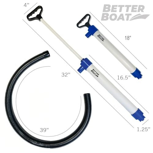 Better Boat Hand Bilge Pump Kayak Hand Water 25Gl/Min Siphon Pump