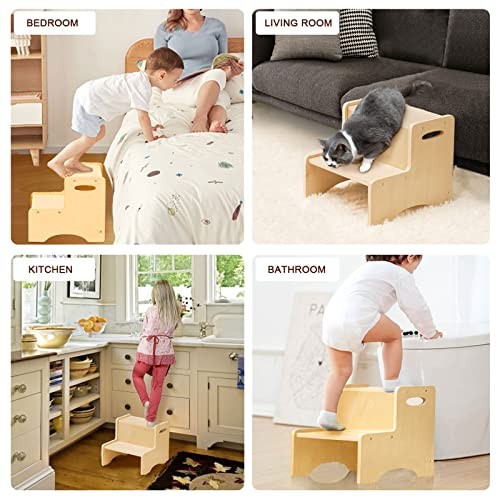 Two Step Anti-Skid Stool W/Handles Safety Non-Slip Pads Stool
