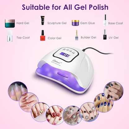 Liteland Drying Nail 150W LED Nail Lamp Gel Polish Curing, White