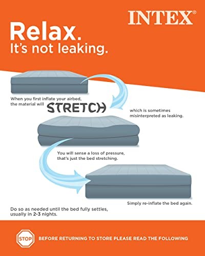 Air Mattress Dura-Beam Fiber-Tech 10"H Bed Mattress, Twin Size