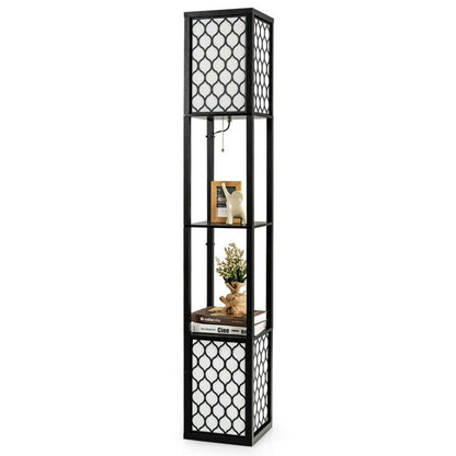 Modern Floor Lamp Shelf Storage Freestanding Two Switch Control