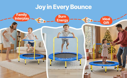 VEVOR 3FT Trampoline For Kids Foldable Baby Toddlers Trampoline
