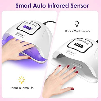 Liteland Drying Nail 150W LED Nail Lamp Gel Polish Curing, White