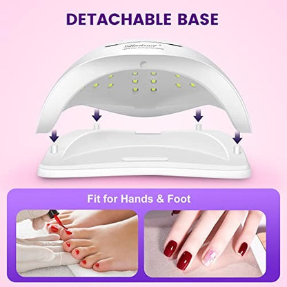 Liteland Drying Nail 150W LED Nail Lamp Gel Polish Curing, White