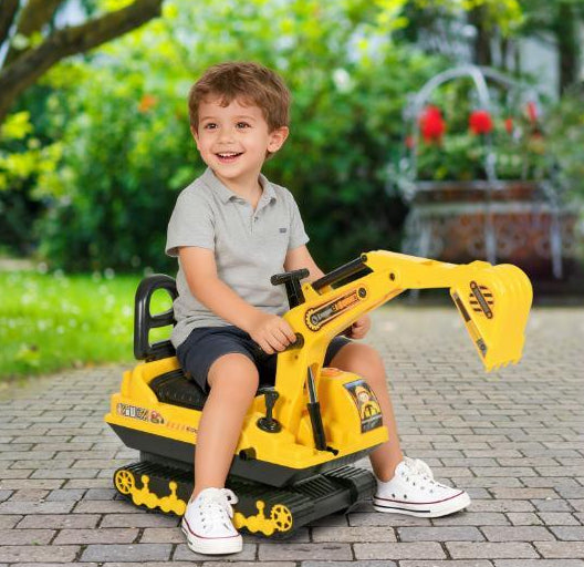 Power Ride On Excavator Toy Tractors Digger Scooter Walker Play