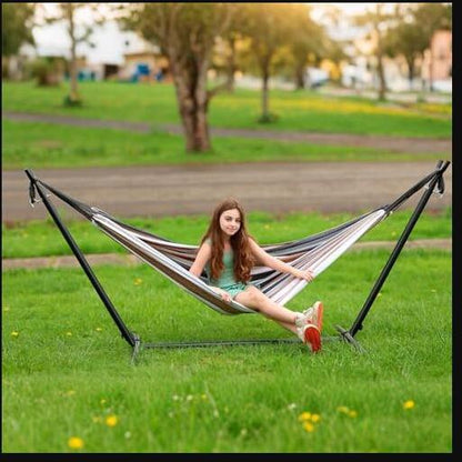 Hammock With Steel Stand 2-Person Anti Roll Balance Hammock
