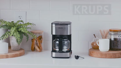 Simply Brew Coffee Maker Filter Drip 5 Cup Coffee Maker, Silver